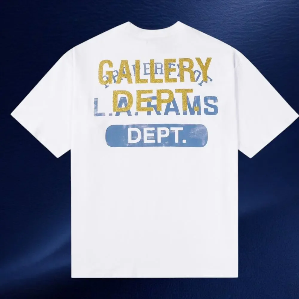 Gallery Dept Men's White Short Sleeve T-Shirt - Picture 2 of 3